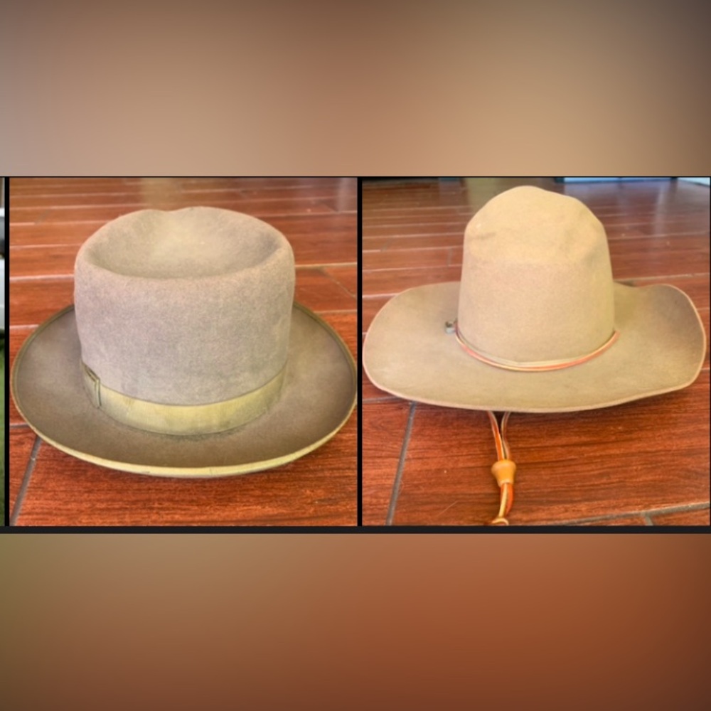 2 Antique Wild West Hats